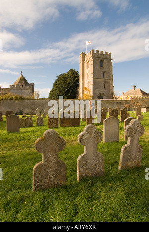 Vue de la tour du pape de l'église, Stanton Harcourt, Oxfordshire, England, UK Banque D'Images