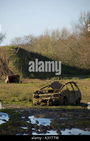 L'objet de dumping et de Burnt Out car dans les paramètres nationaux Banque D'Images