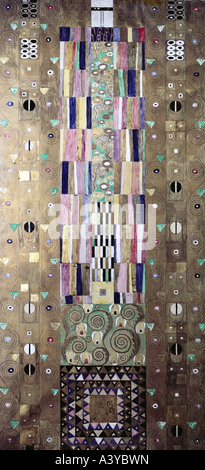 'Fine Arts, Klimt, Gustav, (1862 - 1918), peinture, 'Decorative panel', vers 1905 / 1909, matériau différent sur toile, 194 c Banque D'Images
