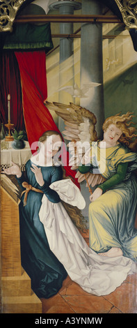 'Fine Arts, Baldung Grien, Hans, (1484 / 1485 - 1545), peinture, 'Annonciation', 1512 - 1516, huile sur panneau, 295 cm x 115 cm, h Banque D'Images