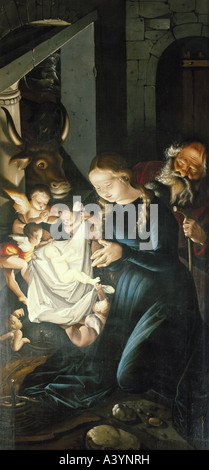 'Fine Arts, Baldung Grien, Hans, (1484 / 1485 - 1545), peinture, "naissance du Christ", 1512 - 1516, huile sur panneau, 295 cm x 115 cm Banque D'Images