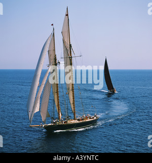 MARIETTE 1915 n° 1 principaux CAPRICA n° 79 Conde de Barcelona Bateaux Classiques Regatta Palma de Majorque Espagne Baléares Banque D'Images