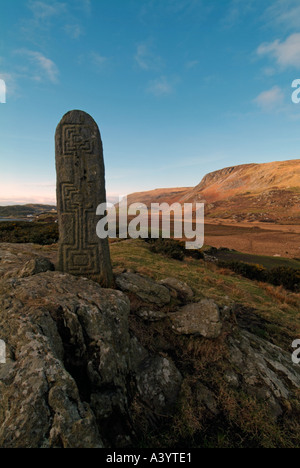 Standing Stone cross à Greeneville County Donegal Ireland Banque D'Images