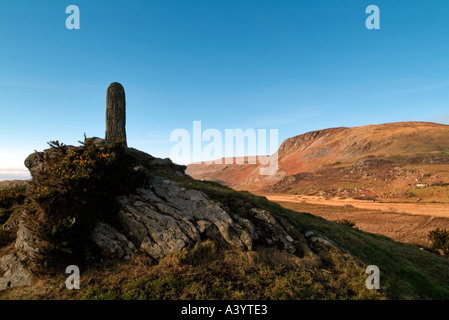 Standing Stone cross à Greeneville County Donegal Ireland Banque D'Images