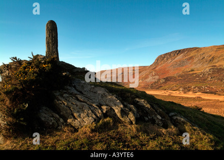 Standing Stone cross à Greeneville County Donegal Ireland Banque D'Images