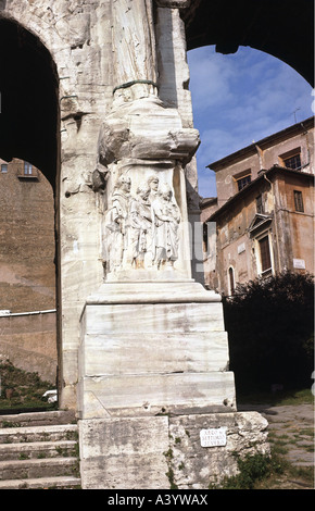 Voyage /géographie, Italie, Rome, monuments, arche triomphale de Sptimius Severus, soulagement, peuples germaniques capturés, 203 A.D., historique, historique, Europe, monde ancien, beaux-arts, reliefs, sculpture, sculptures, Empire romain, monument, victoire, arches, 3ème siècle, monde ancien, Banque D'Images