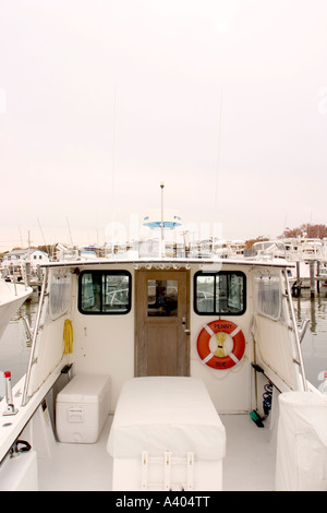 Pilotage d'un bateau bay Banque D'Images