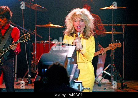 Debbie Harry du groupe Blondie pop effectuant cette photo par0120 Banque D'Images