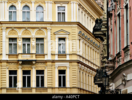 Façade de Ventana Hotel Prague en République Tchèque Banque D'Images