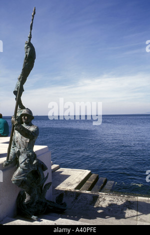 Un Facist sculpture dans la ville de Trieste, dans le nord-est de l'Italie. Banque D'Images