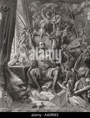 Illustration par Gustave Dore de Don Quichotte Banque D'Images