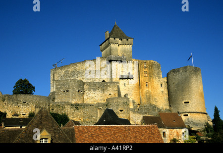 Saint Cirq Lapopie France French Castle Town Banque D'Images