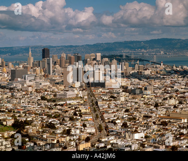 USA Los Angeles vue panoramique sur le centre-ville de la skyline Banque D'Images