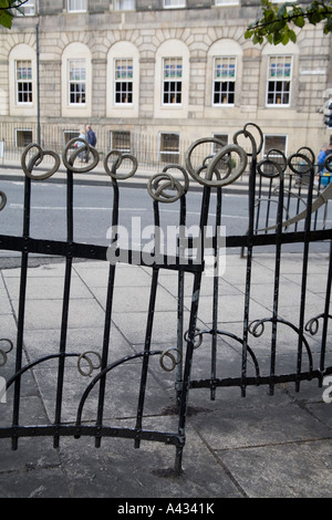 En fer forgé, détaillées à Édimbourg en Écosse. Banque D'Images