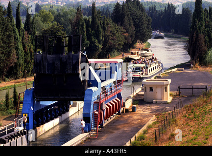 Mèche de FONSERANNES SUR LE CANAL DU MIDI DANS L'HERAULT FRANCELANGUEDOC, Roussillon, Banque D'Images