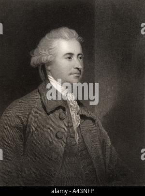 Edmund Burke, 1729-1797. Homme d'État anglo-irlandais, orateur parlementaire et penseur politique. Banque D'Images