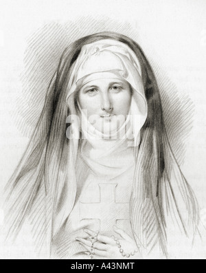 Jane porter, 1776-1850. Romancier anglais et sœur d'Anna Maria porter. Banque D'Images