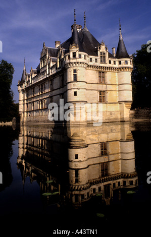 Azay le Rideau Chateau Château Loire France French Banque D'Images