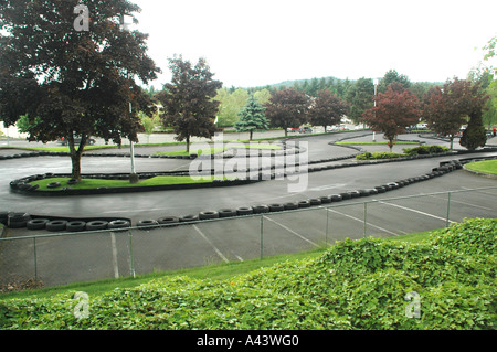 Une large vue d'un cours de Sports Motorisés Karting Banque D'Images