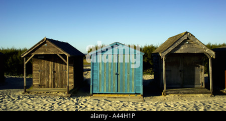 Cabines de plage, West Wittering, West Sussex, UK Banque D'Images