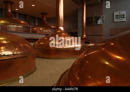 Brewhouse de Lech Browary Wielkopolski, Pologne - Poznan. Banque D'Images