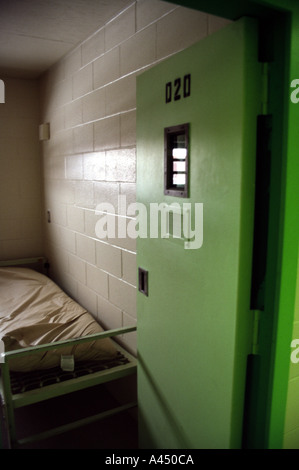 Dans la cellule des condamnés à mort au pénitencier de l'État du Nebraska Lincoln Nebraska USA Banque D'Images