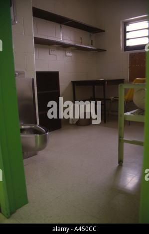 L'intérieur des cellules des condamnés à mort du pénitencier de l'État du Nebraska Banque D'Images