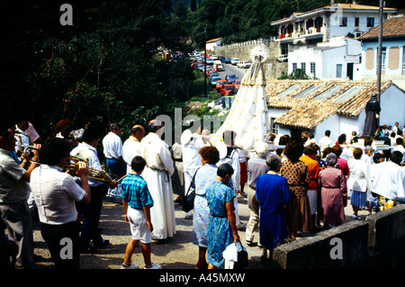 Asturies espagne Procession de la Vierge Marie - Festival Banque D'Images