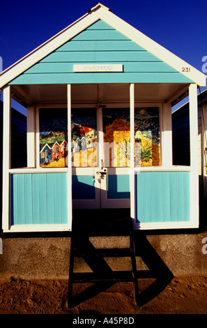 Cabane de plage, à Southwold, Suffolk, UK Banque D'Images