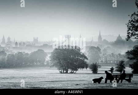 South Park, Oxford, à rêver d'horizon spire Banque D'Images