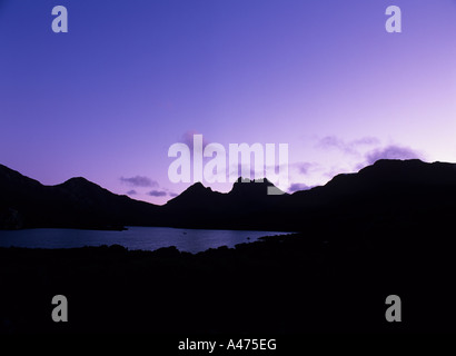 Silhouette d'Australie Tasmanie Cradle Mountain Banque D'Images