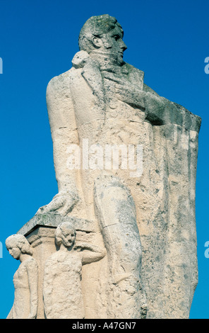 Statue de Chateaubriand Saint Malo Banque D'Images