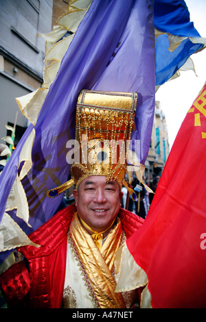 Défilé du Nouvel An chinois pour l'année du cochon à Londres Angleterre 2007 Banque D'Images