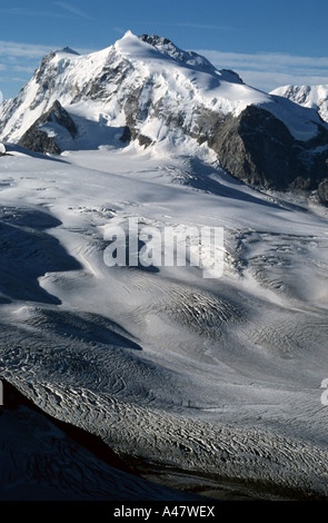 Monte Rosa et de la Gorner gletscher vu depuis le Rimpfischhorn Banque D'Images