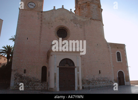 Avis de Sant San Saint S Bartolomeu Santa Tecla Barri Antic Sitges CATALOGNE CATALOGNE CATALOGNE Costa Dorada España Espagne Europe Banque D'Images