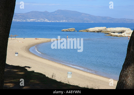 Vue panoramique sur mer & plage Golfo de Rosas Gérone Catalogne Catalogne Catalogne Costa Brava España Espagne Europe Banque D'Images