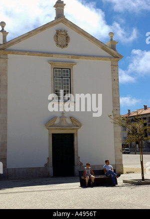 Voir l'église blanche typique de l'architecture ecclésiastique Aveiro Iberia Espagne Amérique du Nord du Portugal l'Europe Banque D'Images