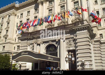 Entrée au Fairmont Hotel de San Francisco California USA Banque D'Images