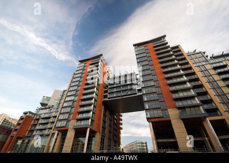 Rive gauche Apartments, Spinningfields, Manchester, UK Banque D'Images