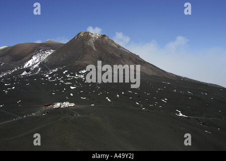 Plate-forme de vue sur le mont Etna, Italie, Sicile Banque D'Images