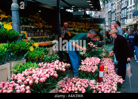Marché aux Fleurs / Amsterdam Banque D'Images