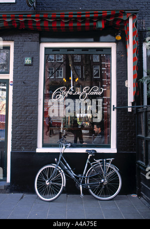 Cafe, Prinsengracht, Amsterdam, Pays-Bas Banque D'Images