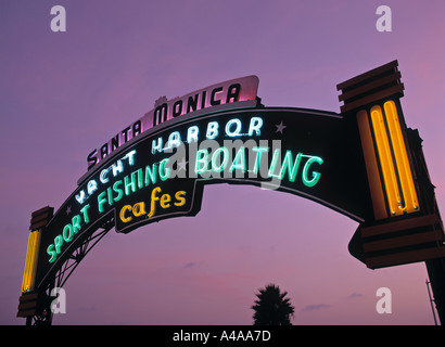 Pier, Santa Monica, la Californie, Etats-Unis, Banque D'Images