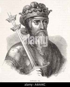 Édouard III 1312 1377 la couronne du roi l'épée royale anglaise barbe England UK Royaume-Uni GB Grande Bretagne Banque D'Images