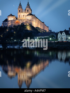 - En Basse Autriche : Monastère de Melk au-dessus du Danube Banque D'Images