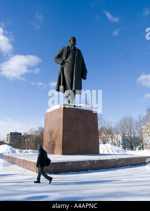 Statue de Lénine à Yuzhno Sakhalinsk île Sakhaline Russie Banque D'Images