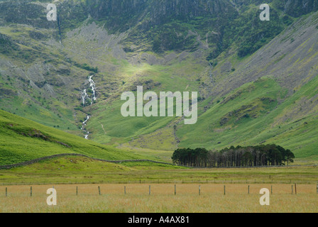 Fellside sous les meules et Fleetwith Pike près de Buttermere Cumbria UK GB EU Europe eye35.com Lake District Banque D'Images