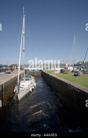 Entrée du canal Crinan Harbour sur la côte ouest de l'Ecosse Banque D'Images