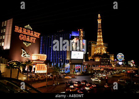 US LAS VEGAS BOULEVARD Las Vegas Strip casino hôtel te s Barbary Coast Ballys et Paris PHOTO GERRIT DE HEUS Banque D'Images