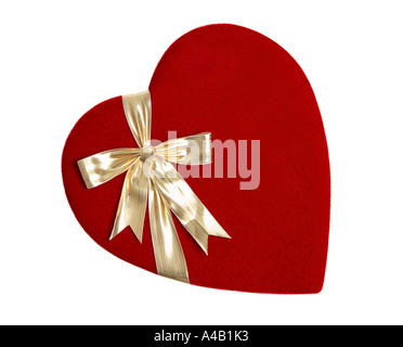 Boîte en forme de coeur de la Saint Valentin Chocolats Banque D'Images